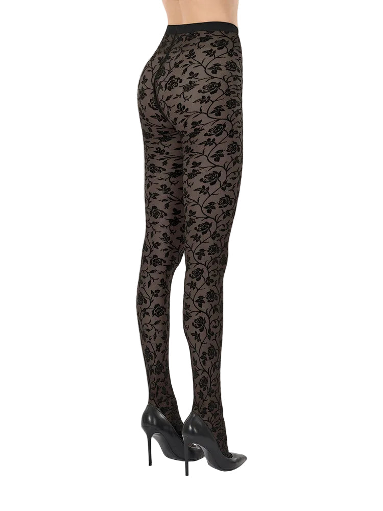 Rose Patterned Tights 17680