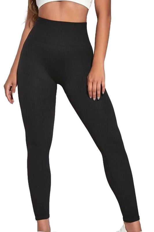 High Waisted Ribbed Leggings