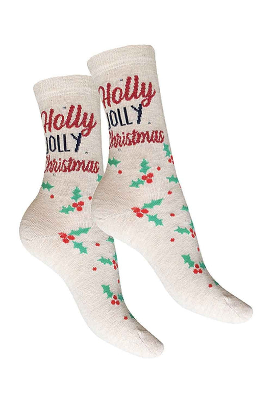 Holly Jolly Christmas Stud Socks CGBX