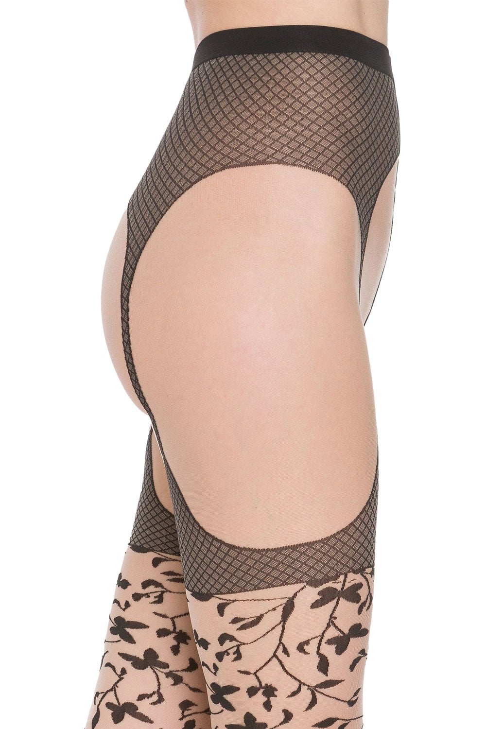 Floral Stocking Effect Tights 14943